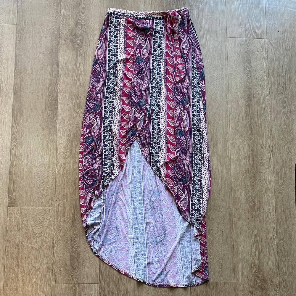 Bohemian Paisley Wrap Skirt